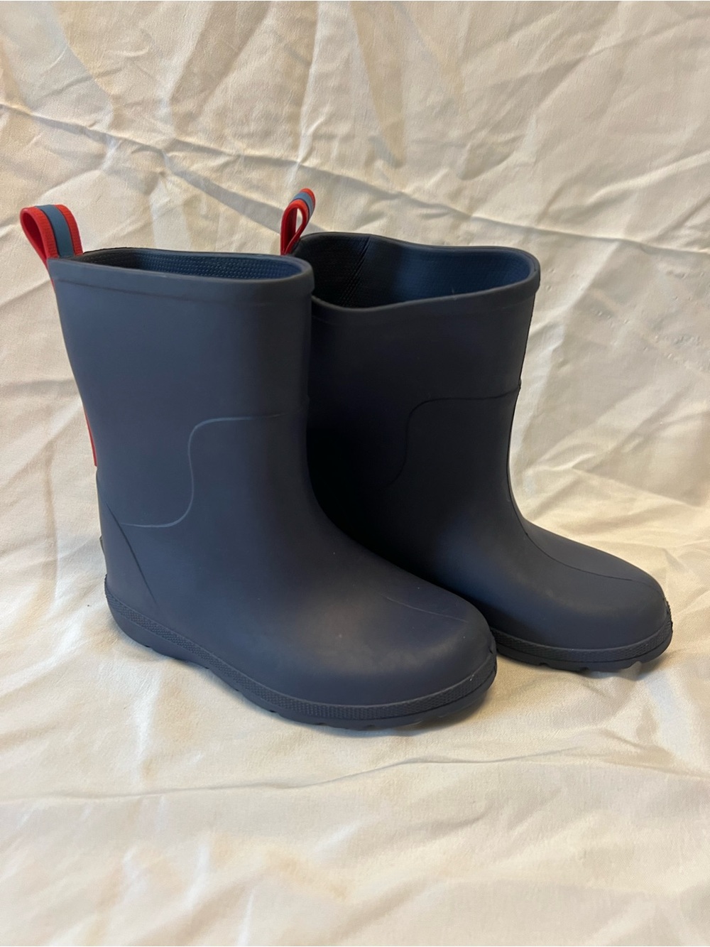 Totes Cirrus Charley Kids Rain Boots Blue Red Size 9/10